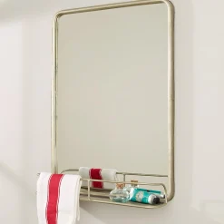 Metal Mirror with Shelf - Small