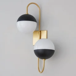 Mid-Century Globe Adjustable Double Swing Arm