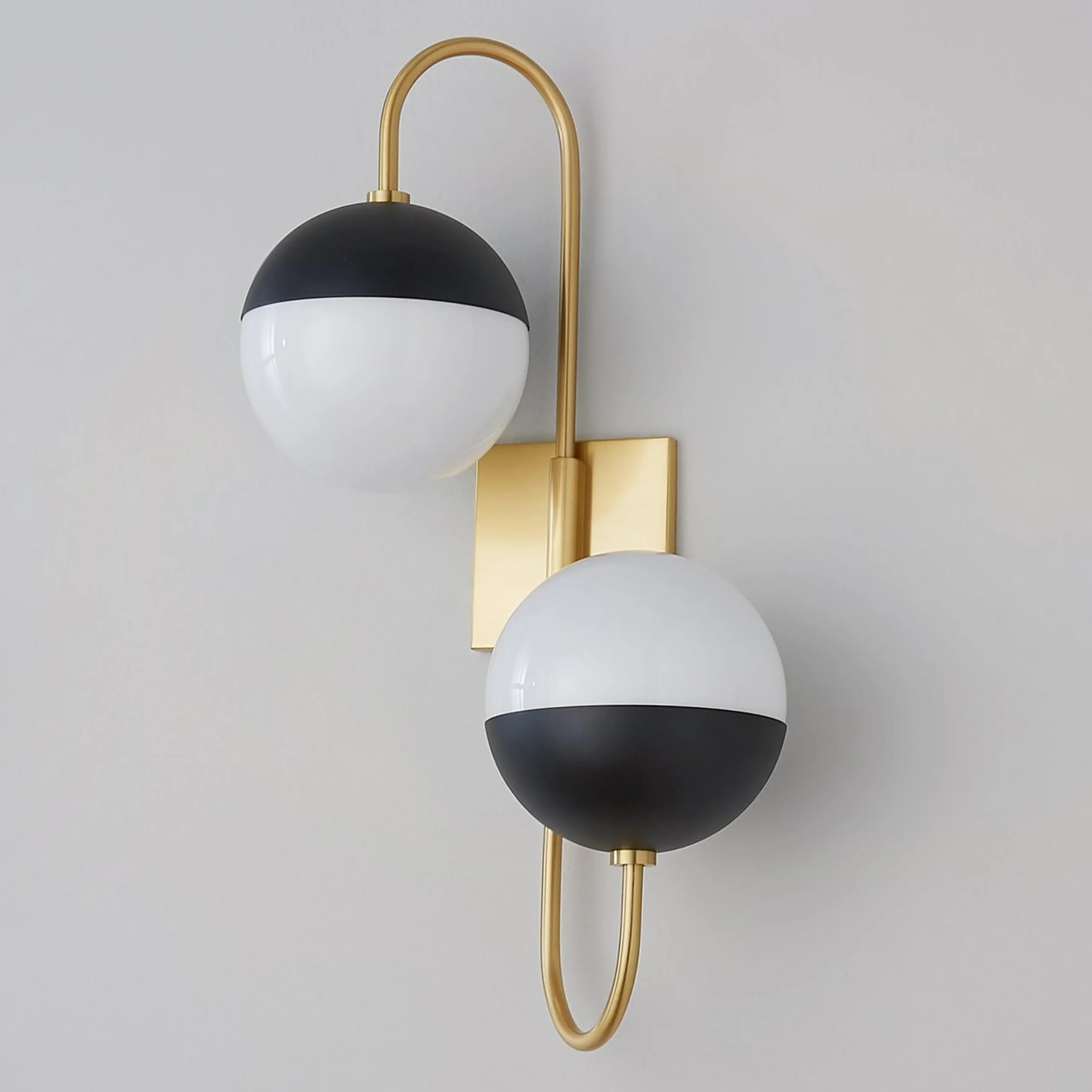 Mid-Century Globe Adjustable Double Swing Arm