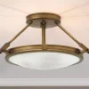 Mid-Century Retro Semi-Flush Ceiling Light - 3 Light