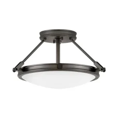 Mid-Century Retro Semi-Flush Ceiling Light - 3 Light