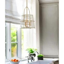 Mid-Century Seeded Glass Lantern
