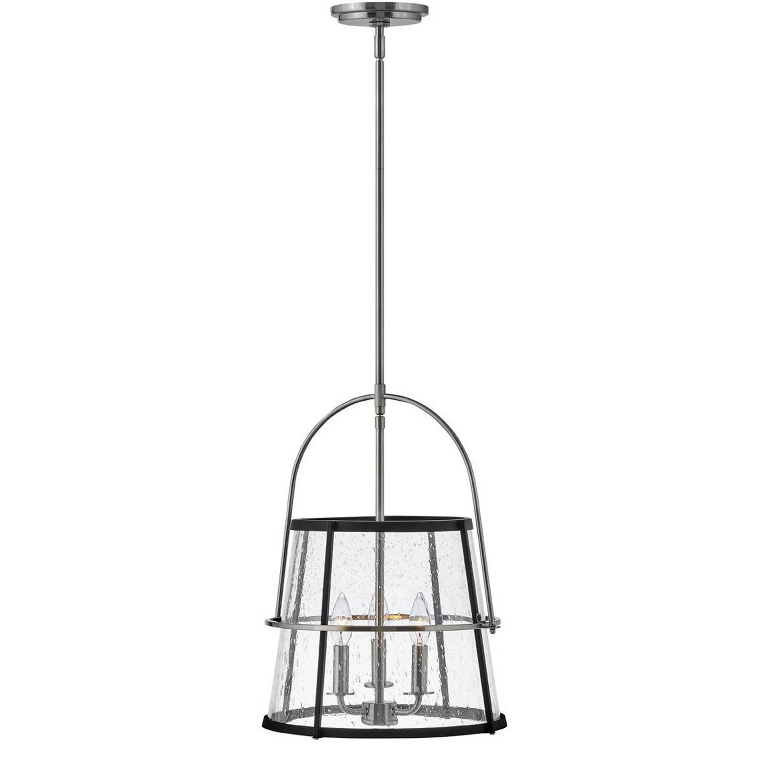 Mid-Century Seeded Glass Lantern