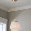 Milk Glass Hive Pendant
