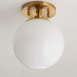 Minimalist Globe Semi-Flush Ceiling Light - 1 Light