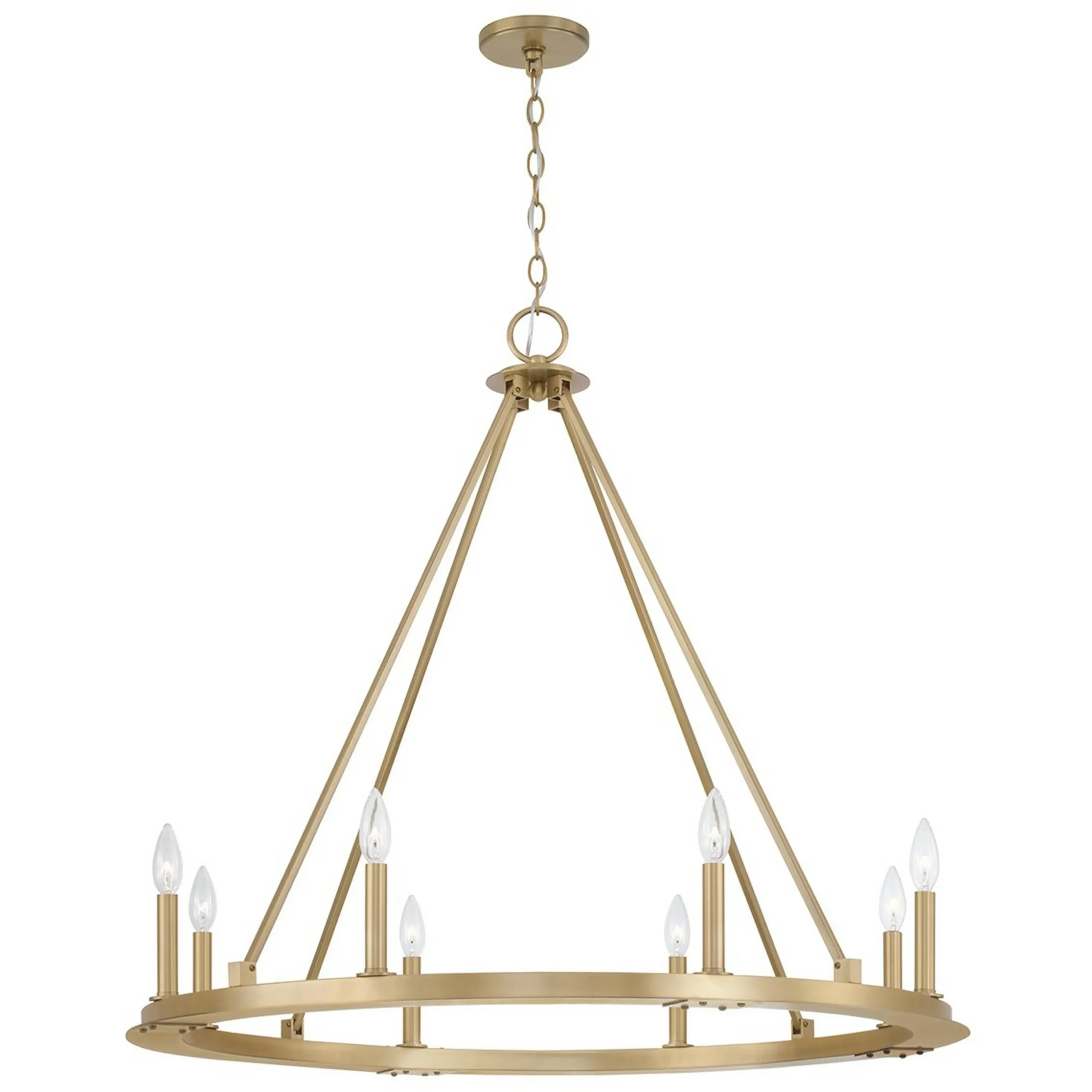 Minimalist Iron Ring Chandelier - 8 Light