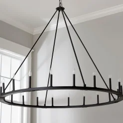 Minimalist Iron Ring Chandelier - 20 Light