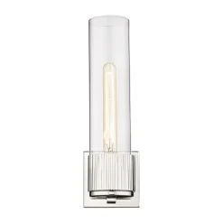 Mirza Clear Glass Bath Sconce - 1 Light