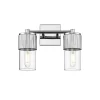 Mirza Clear Glass Vanity Light - 2 Light