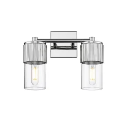 Mirza Clear Glass Vanity Light - 2 Light