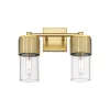 Mirza Clear Glass Vanity Light - 2 Light
