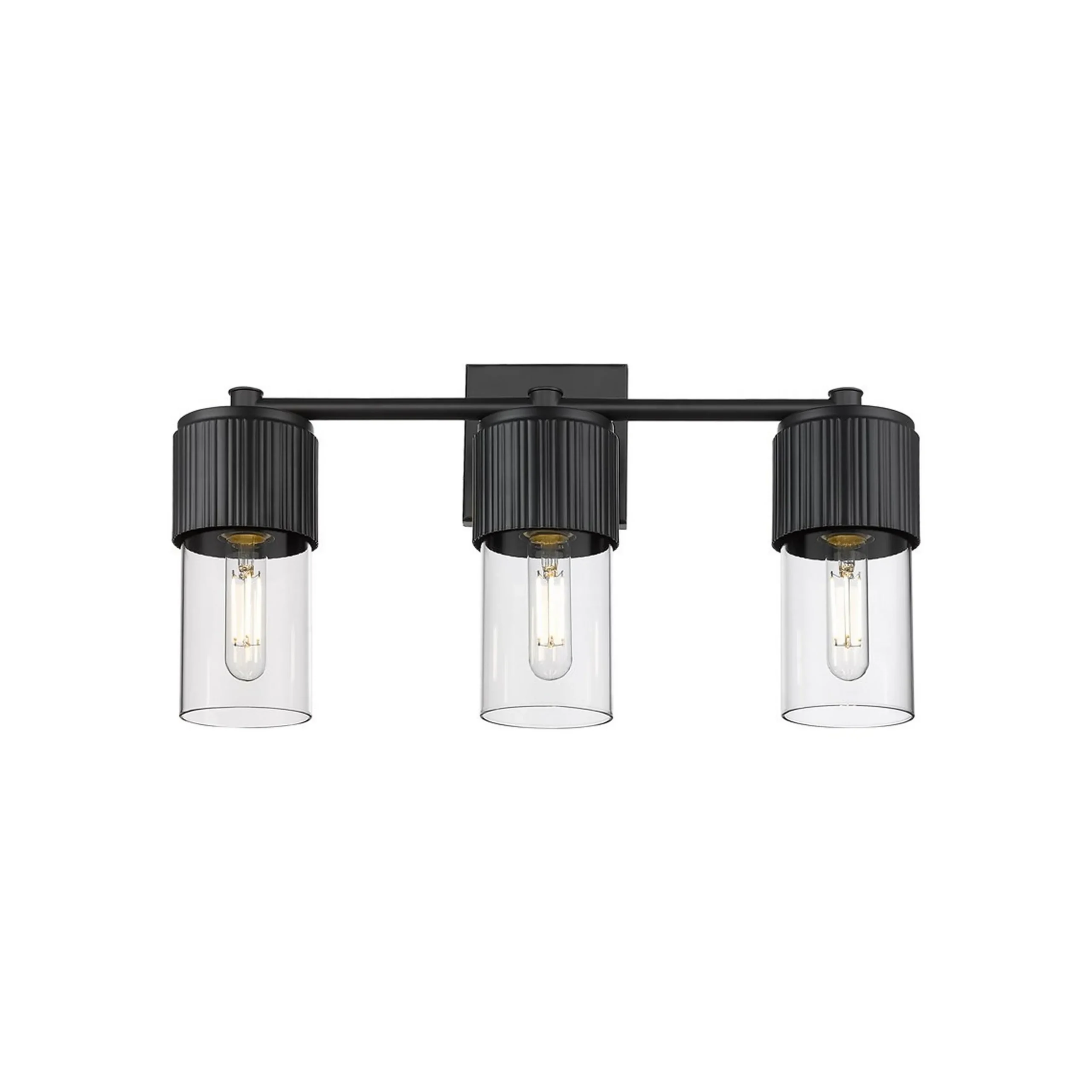 Mirza Clear Glass Vanity Light - 3 Light
