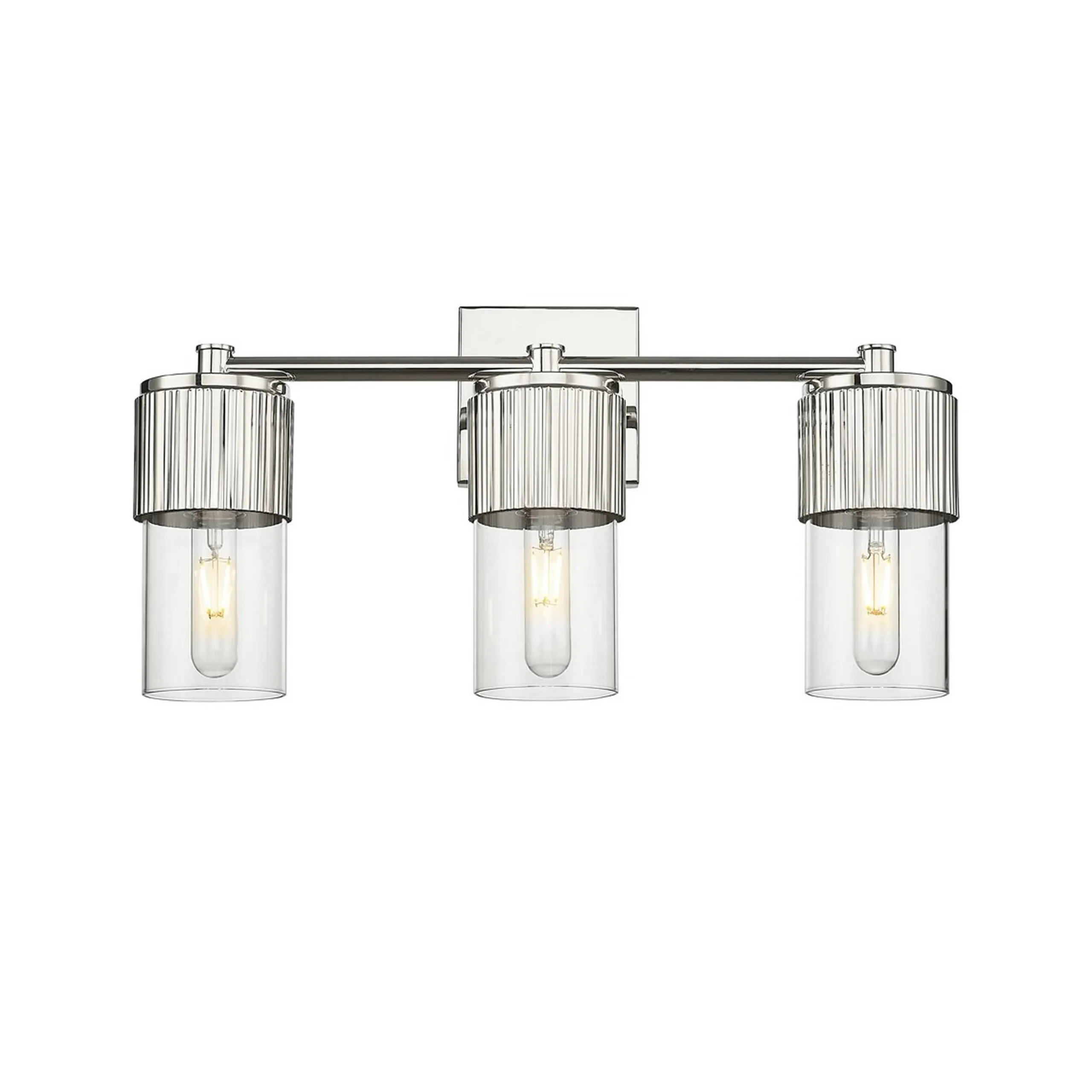 Mirza Clear Glass Vanity Light - 3 Light
