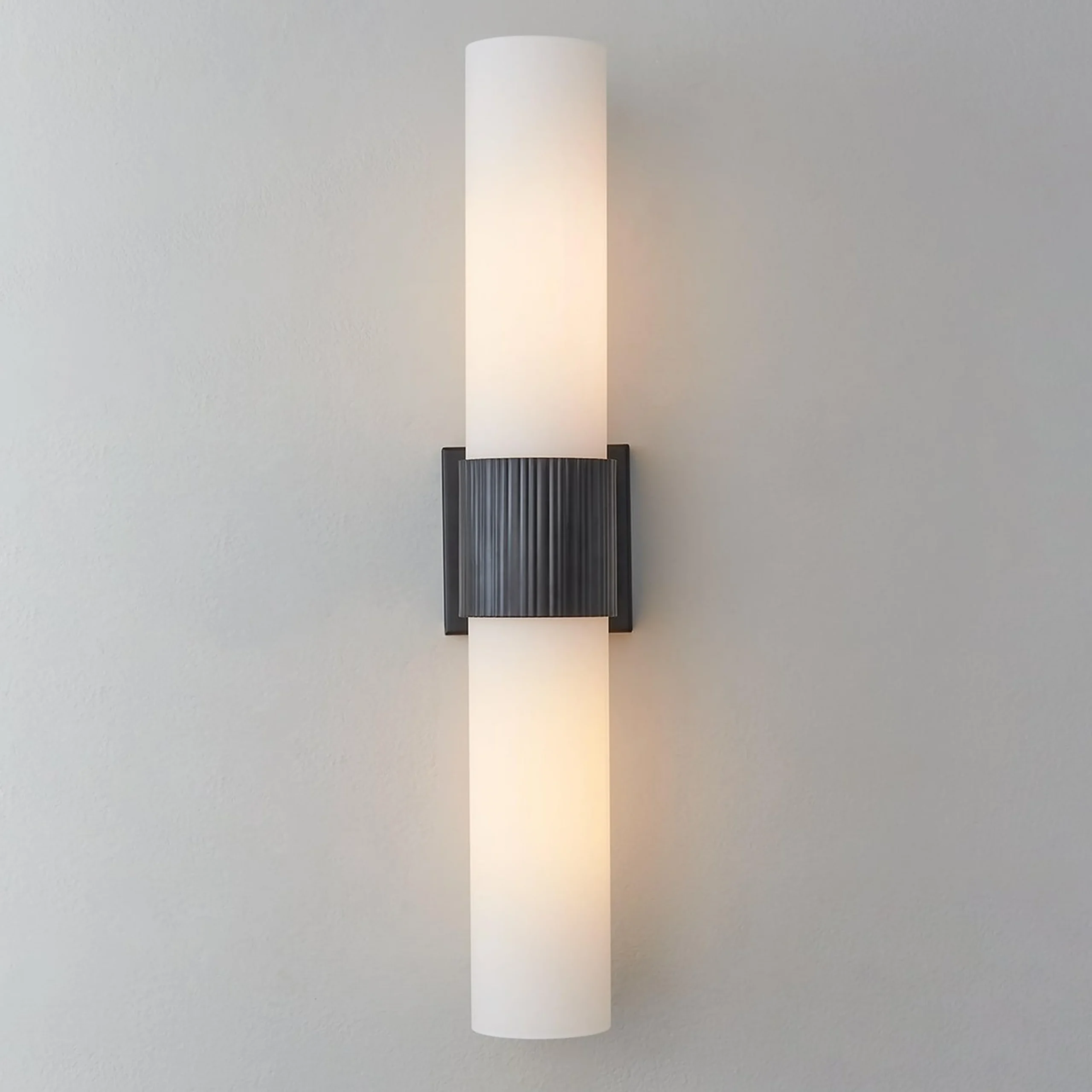 Mirza Opal Glass Bath Sconce - 2 Light
