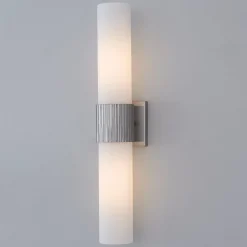 Mirza Opal Glass Bath Sconce - 2 Light