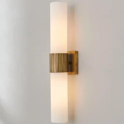 Mirza Opal Glass Bath Sconce - 2 Light