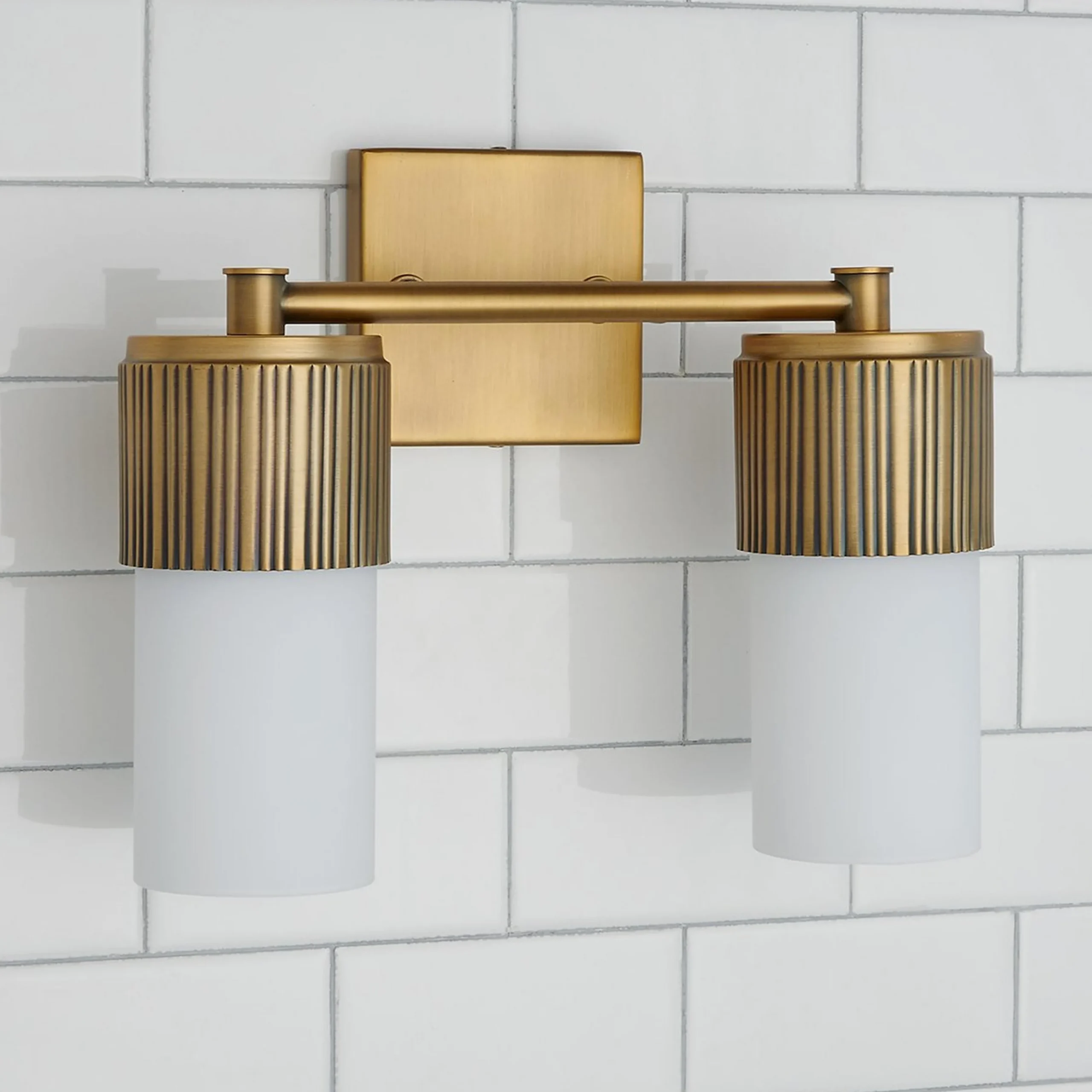 Mirza Opal Glass Vanity Light - 2 Light