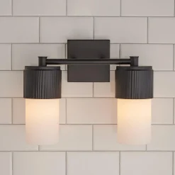 Mirza Opal Glass Vanity Light - 2 Light