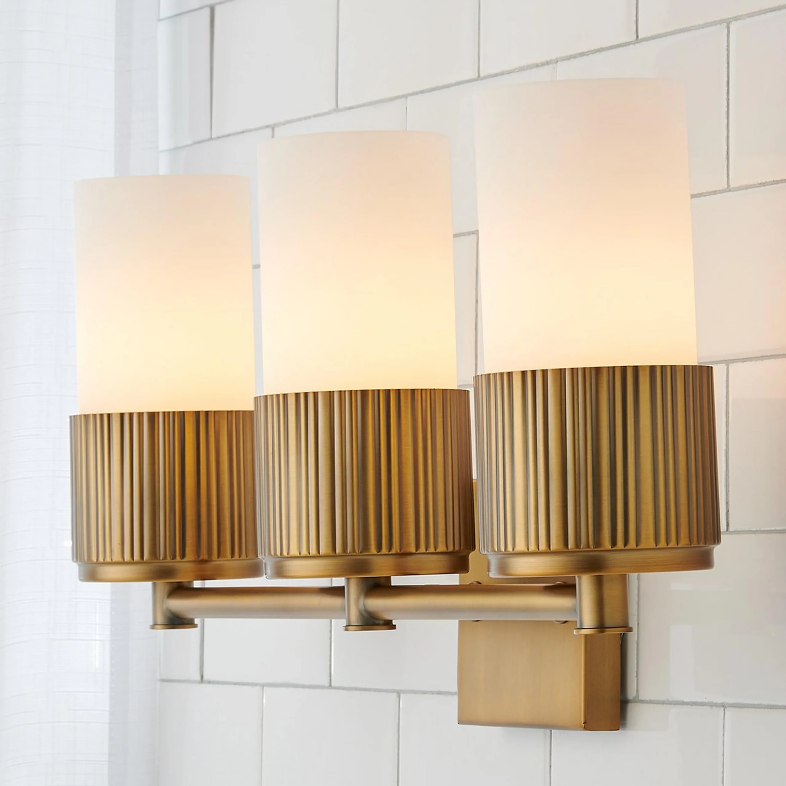 Mirza Opal Glass Vanity Light - 3 Light