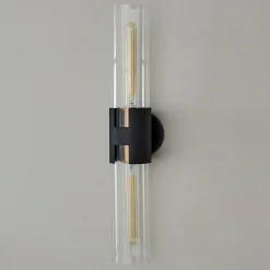 Mixed Metal Tube Sconce - Large