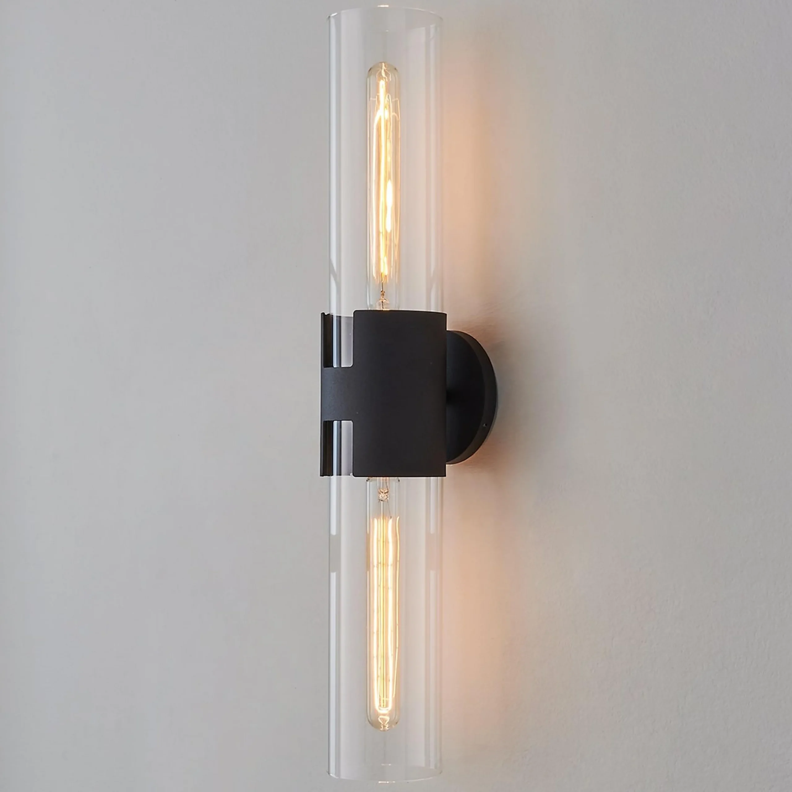 Mixed Metal Tube Sconce - Large