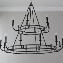 Moderately Modern Two-Tier Chandelier