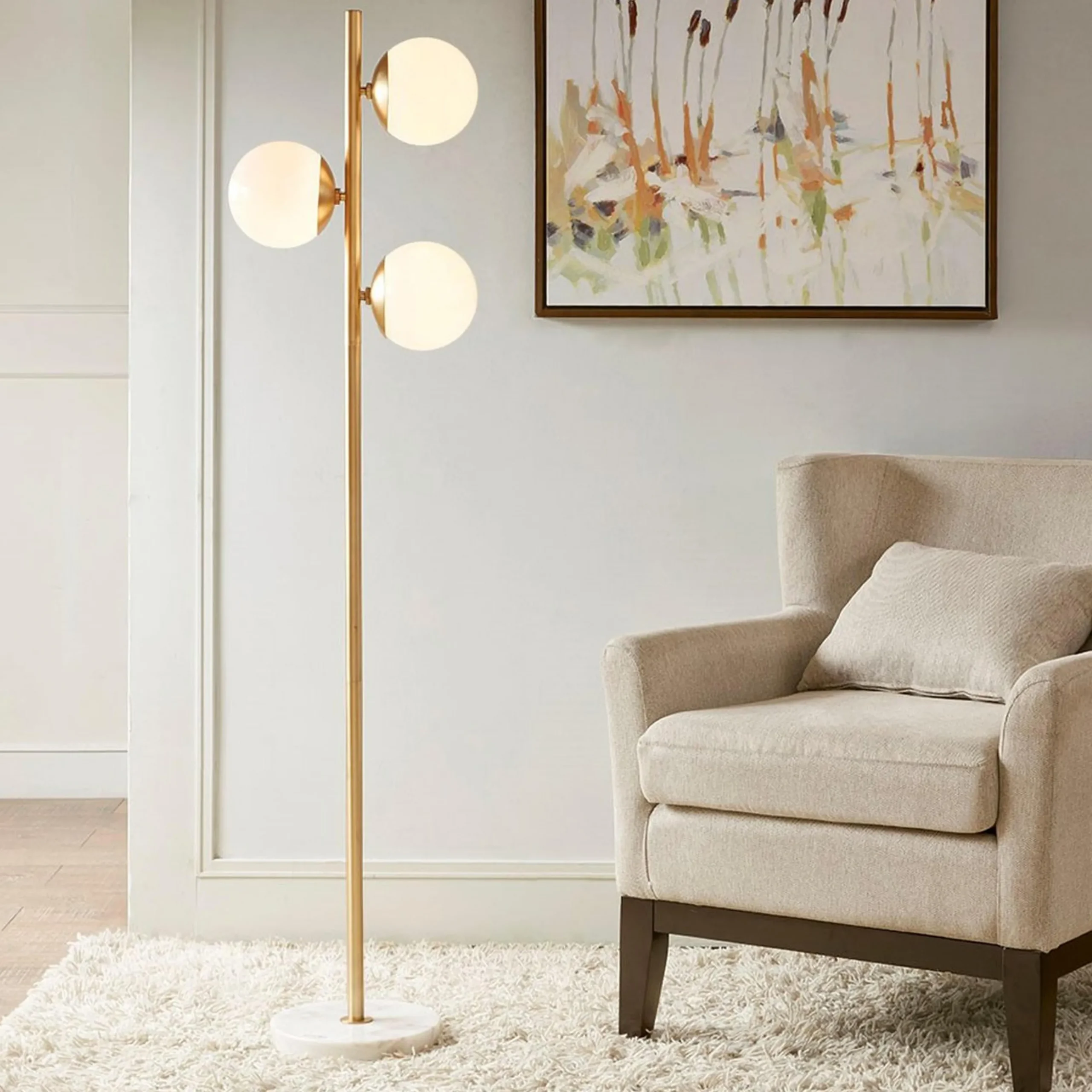 Modern Globes Vertical Floor Lamp