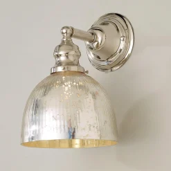 Modern Mercury Glass Restoration Wall Sconce