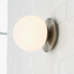 Modern Milky Globe Bath Sconce