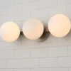 Modern Milky Globe Vanity Light - 3 Light