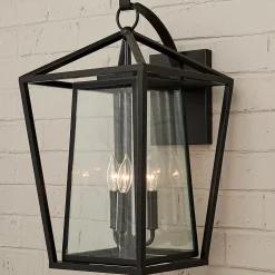 Modern Obelisk Outdoor Sconce - 3 Light