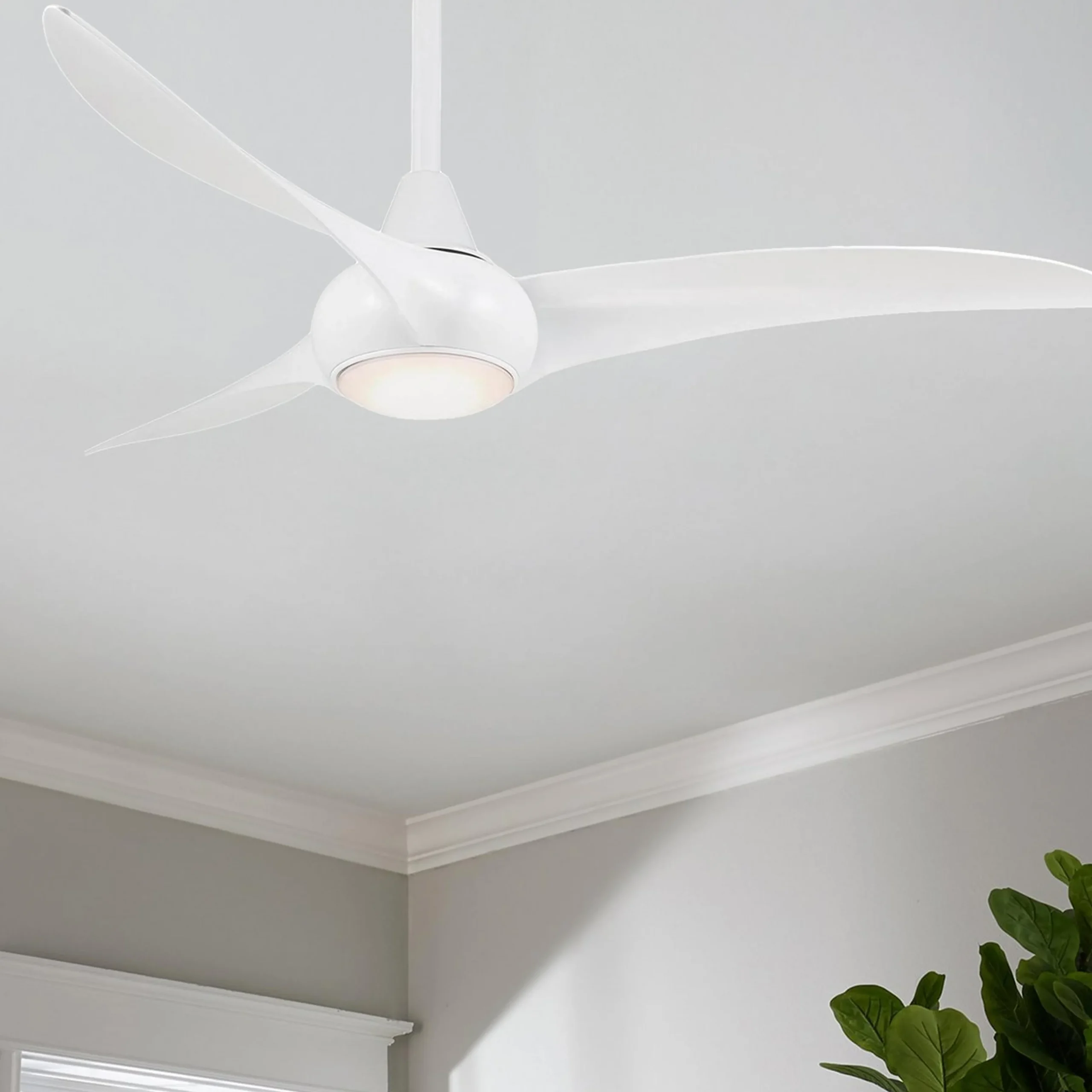 52" Modern Twisted Blade LED Ceiling Fan