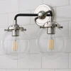 Mod Mix Clear Globe Vanity Light - 2 light