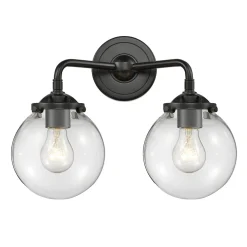 Mod Mix Clear Globe Vanity Light - 2 light