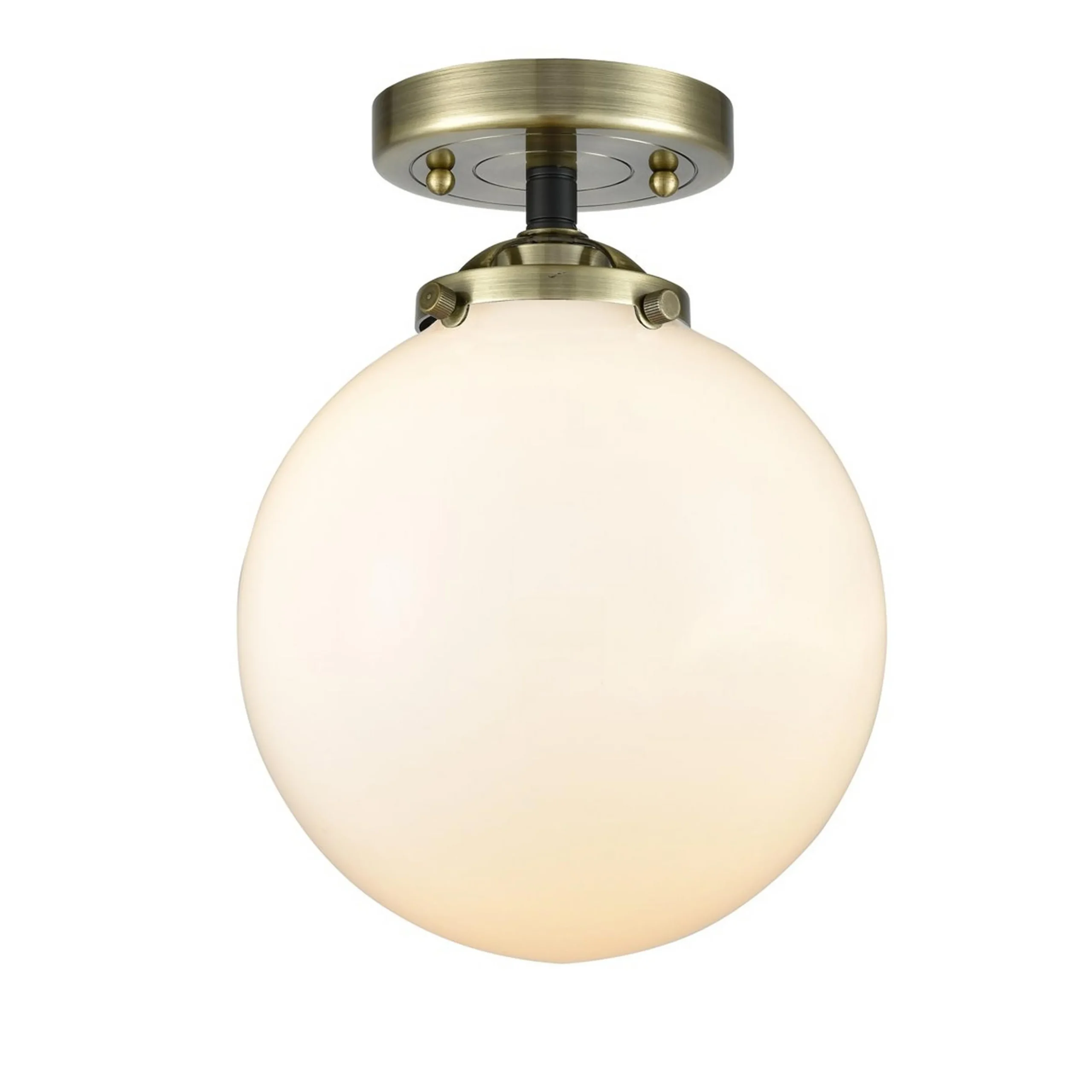 Mod Mix White Globe Semi-Flush Ceiling Light - Large