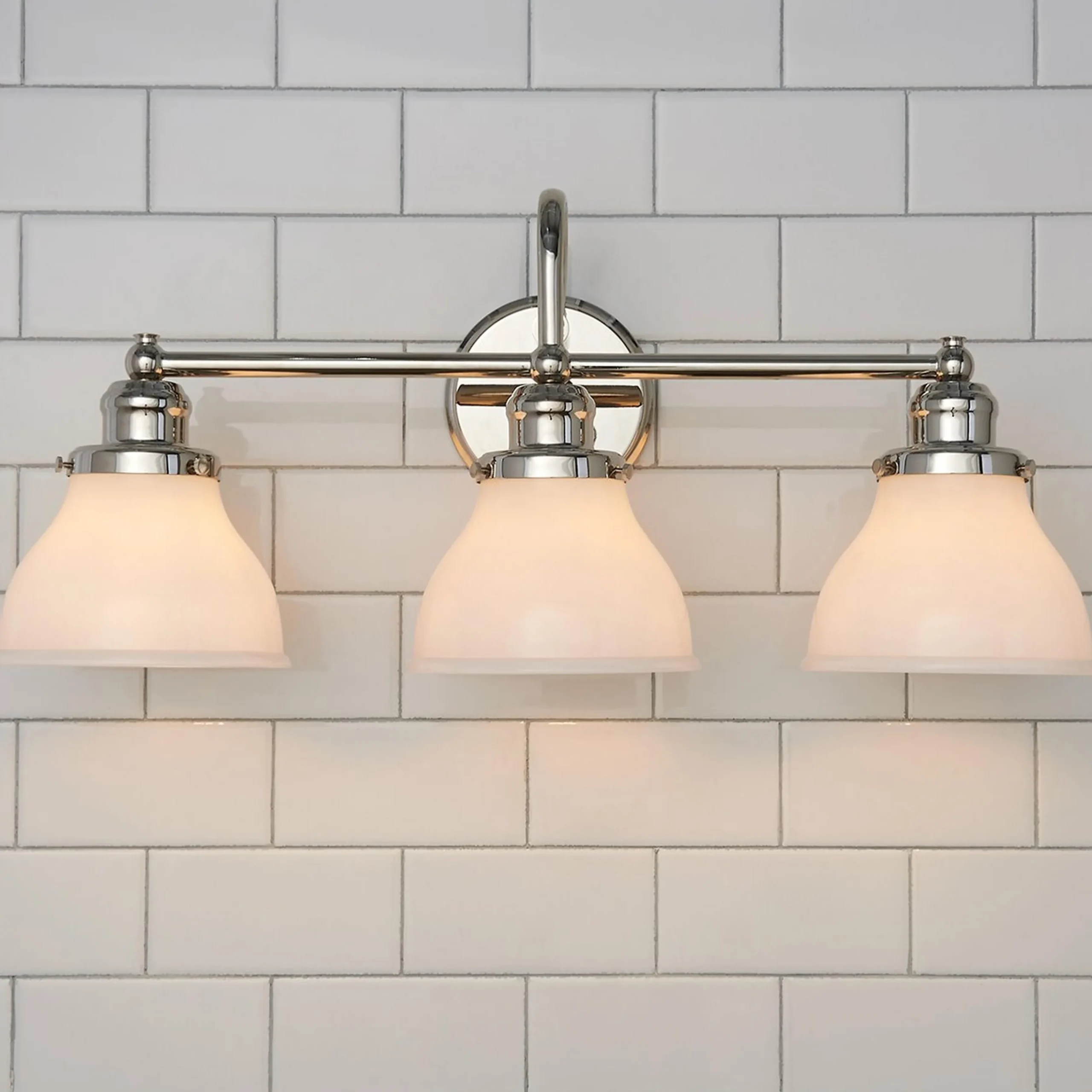 Montpelier Vanity Light - 3 Light - Milk