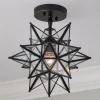 Moravian Star Semi-Flush Ceiling Light