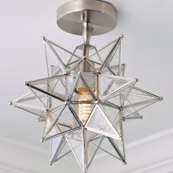 Moravian Star Semi-Flush Ceiling Light
