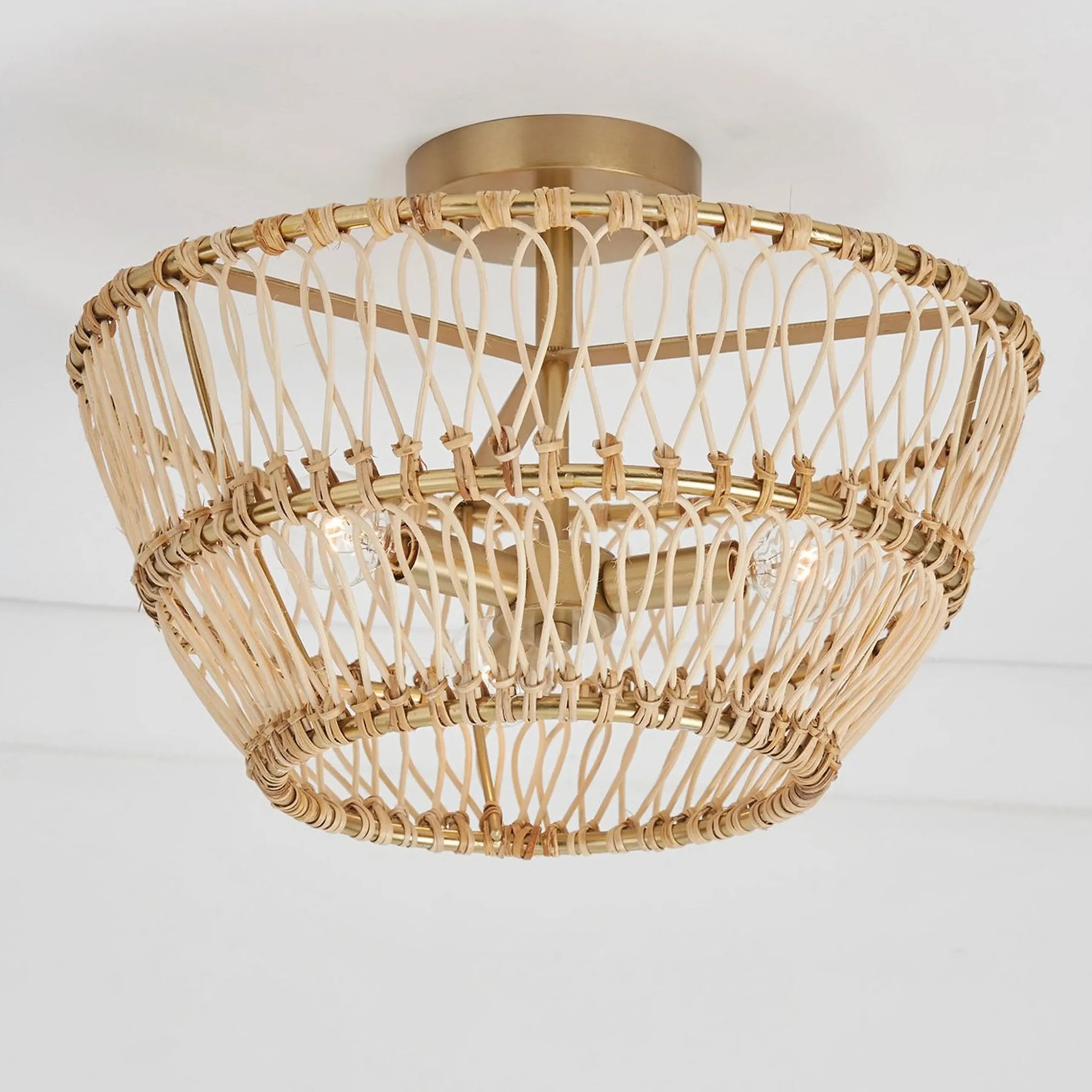 Natural Rowan Convertible Semi-Flush Ceiling Light