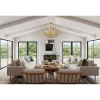 Olive Leaf Blooming Chandelier - 6 Light