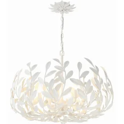 Olive Leaf Blooming Chandelier - 6 Light