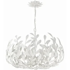 Olive Leaf Blooming Chandelier - 6 Light