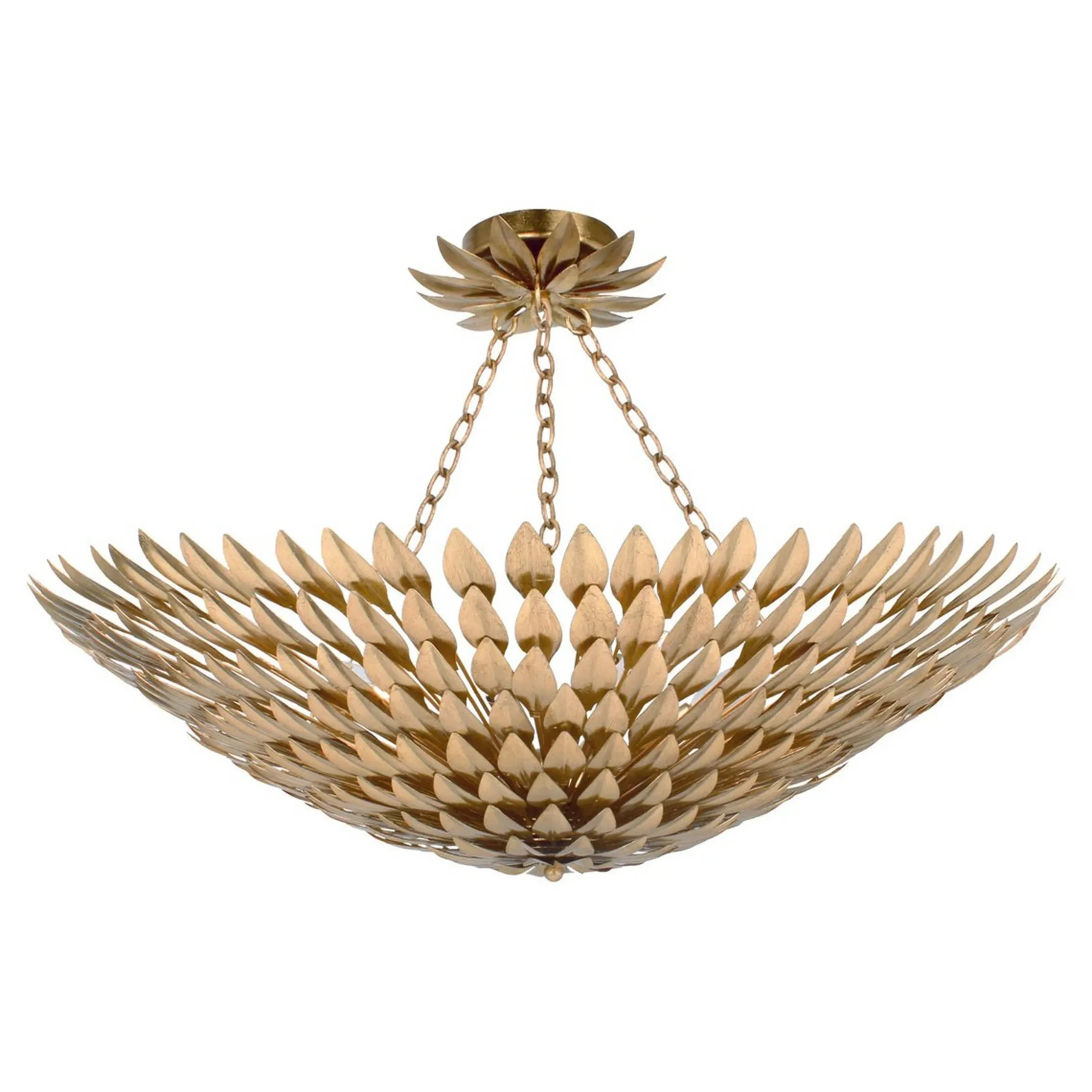Olive Leaf Convertible Chandelier - 8 Light