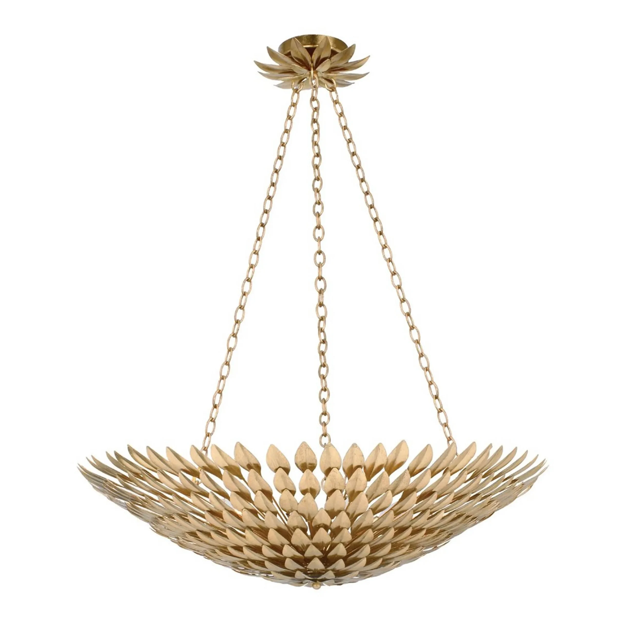 Olive Leaf Convertible Chandelier - 8 Light