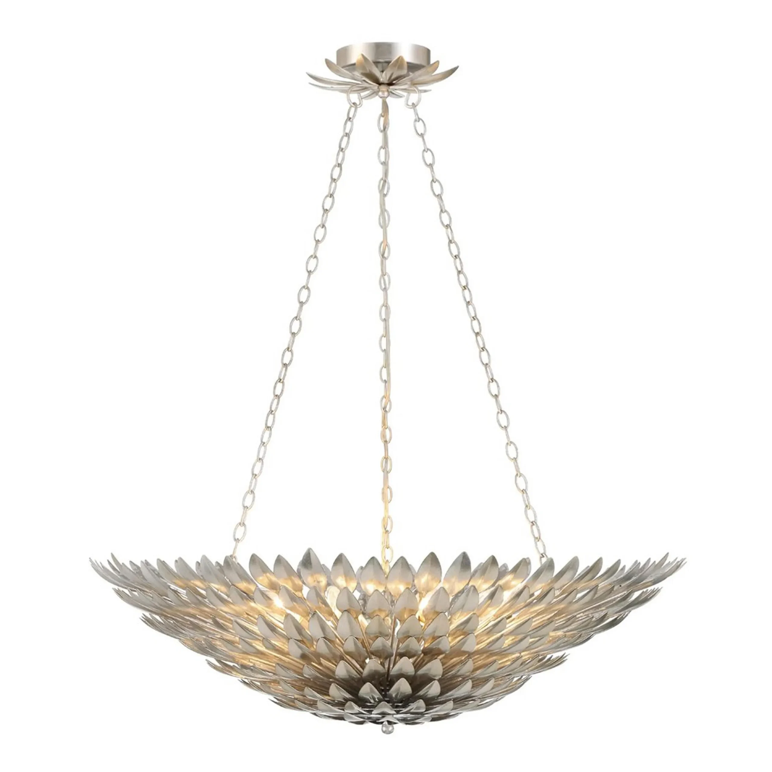 Olive Leaf Convertible Chandelier - 8 Light