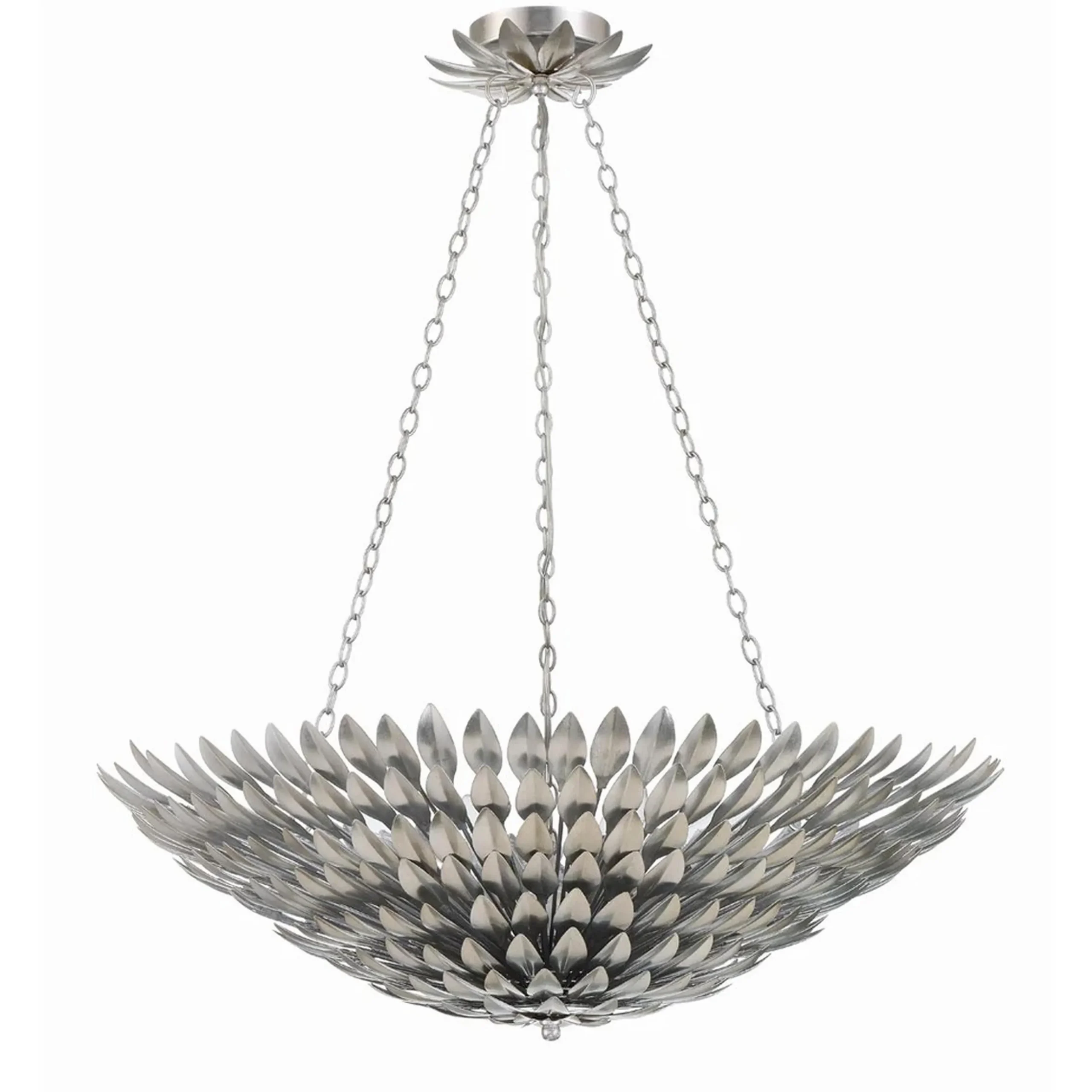 Olive Leaf Convertible Chandelier - 8 Light