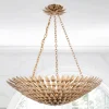 Olive Leaf Convertible Chandelier - 6 Light