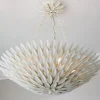 Olive Leaf Convertible Chandelier - 6 Light