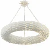 Olive Leaf Convertible Halo Chandelier - 34"
