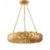 Olive Leaf Convertible Halo Chandelier - 24"